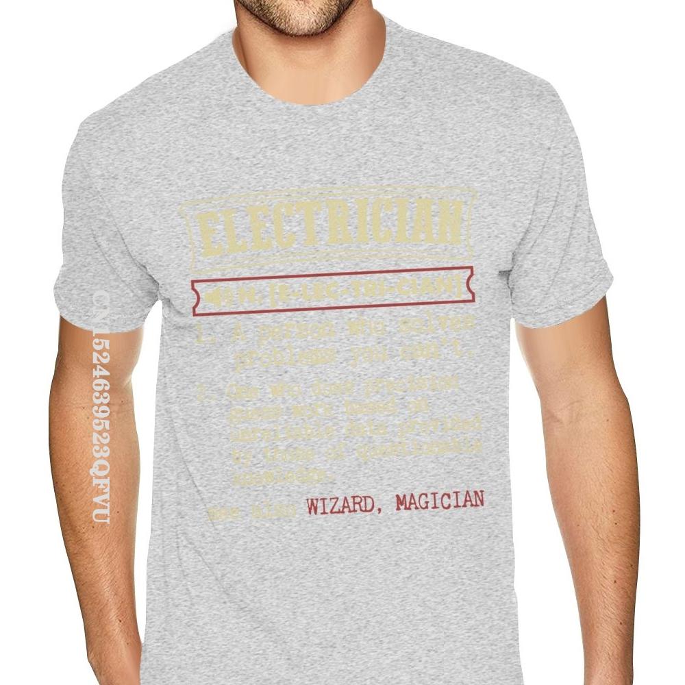 Senaste Elektriker Rolig Ordbok Term T-shirt Anpassad Oversized Anime T-shirt Män Jul Män Kvinnor Svart T-shirt