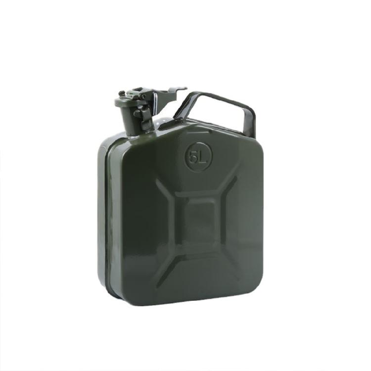Steel Fuel Storage Container with Ergonomic Handle High Capacity Metal Jerry Can Leak Proof Spout for Home & Workshop