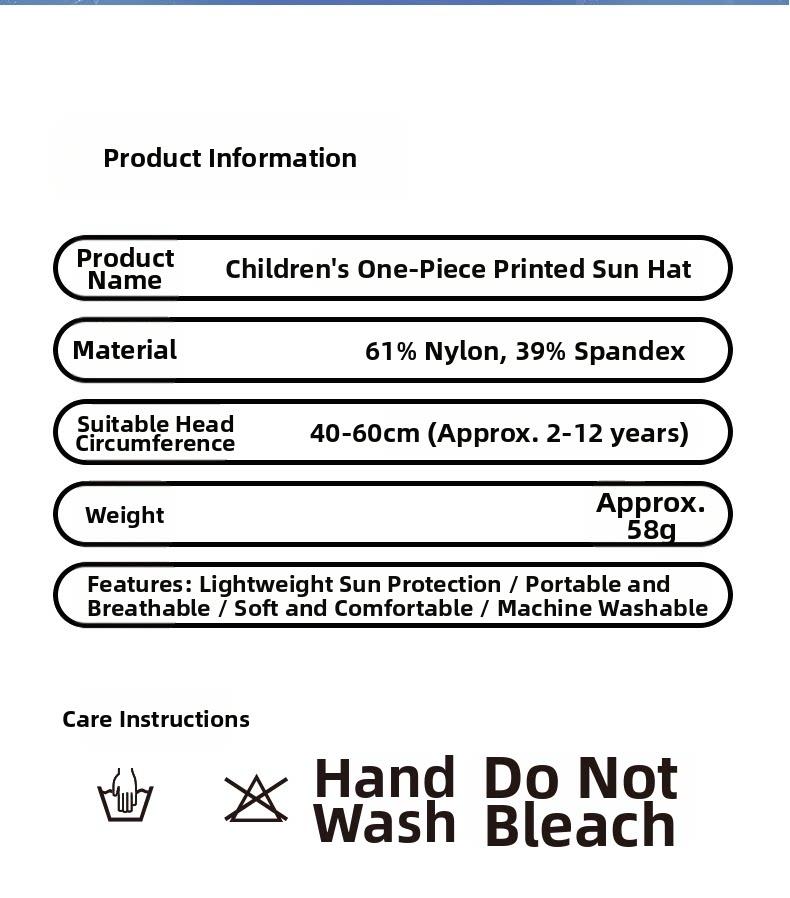 Kids Empty Top Sun Visor 58g UPF50+ Foldable Adjustable Washable for Sports