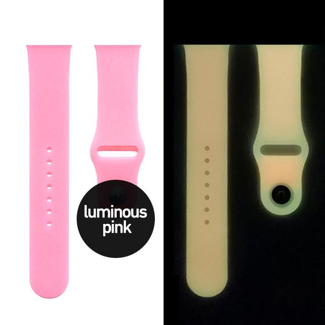 Świecący silikonowy pasek do Apple Watch Band 8 Ultra 49mm 7 6 se 5 4 40mm 44mm Sport Loop dla Iwatch Series 3 2 45mm 41mm 38mm