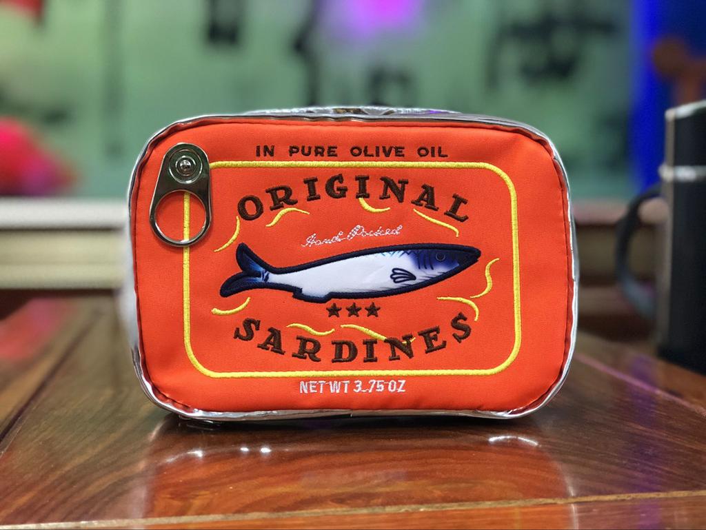 Sacs de voyage pour cosmétiques Sardines en conserve Sac de toilette Créatif Portable Mignon Grande capacité Fermeture éclair Multifonction pour les vacances du week-end