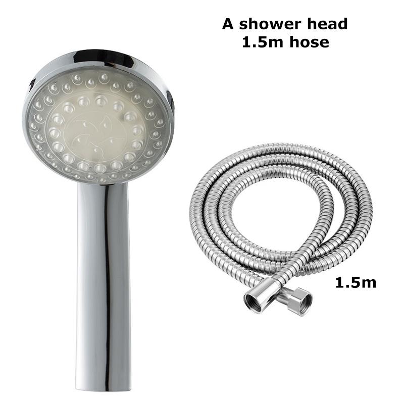LED Battery-free Colorful Luminous Shower Head Bathroom Handheld Self-changing Color Cycle Luminous Shower