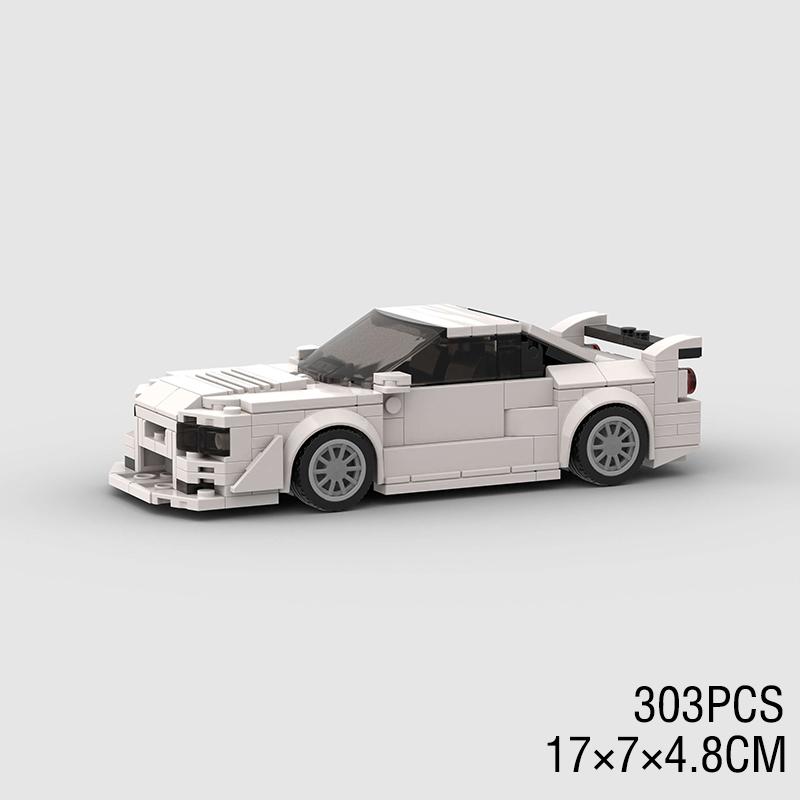 Moc F1 City Speed Sports Racing Car Building Blocks Brick R34 Rx-7 Vehicle Supercar Fast & Furious Mk4 Supra Kids Toys