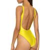 Evropský a Americký Jednobarevný Dámský Jednodílný Plavky s Hlubokým V Výstřihem Bikiny Úzké Sexy