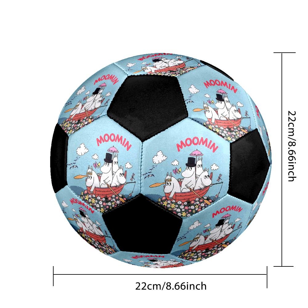 Moomin3 Soccer Ball Colorful All Ages Machine Stitched PVC Competition Ready Durable High-Bounce.SIZE5