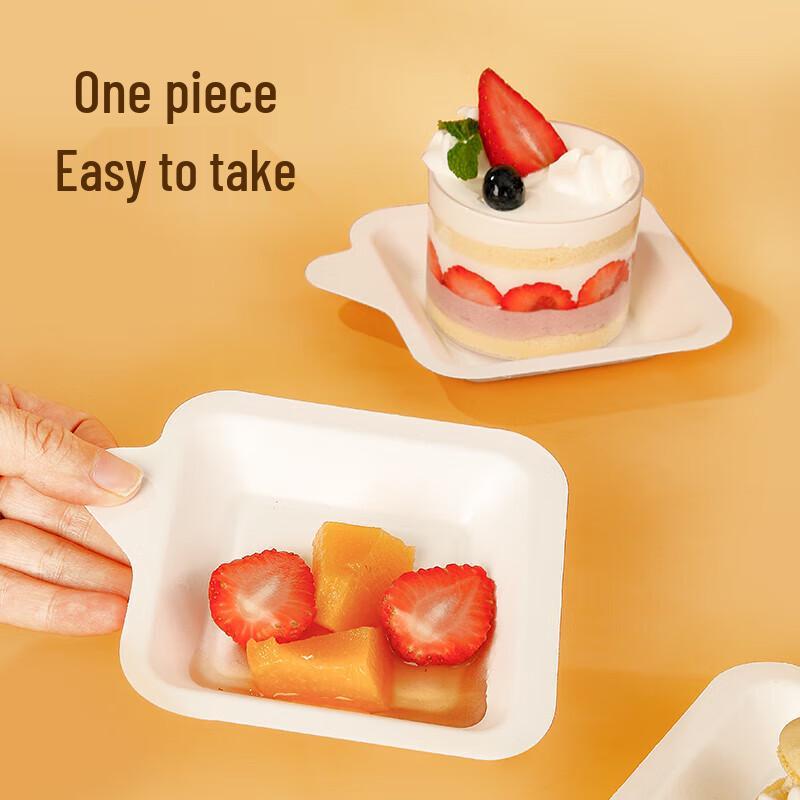 4-inch Disposable Biodegradable Paper Plates, 30-pack