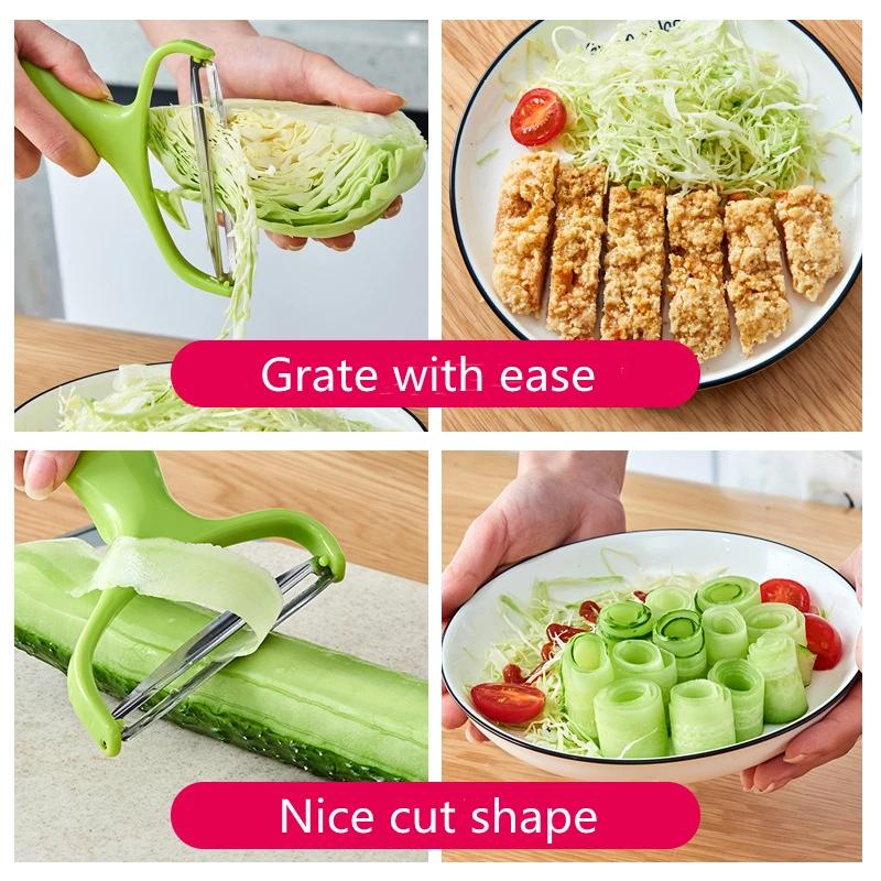 Schäler Gemüse Obst Edelstahl Kohlreibe Salat Kartoffelschneider Weitmaulschäler Küchenhelfer Gemüseschneider