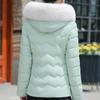 Fashion Winter Short Parkas Female Outerwears Hooded Faux Fur Collar Lady Jackets Thick Warm Elegant Coats