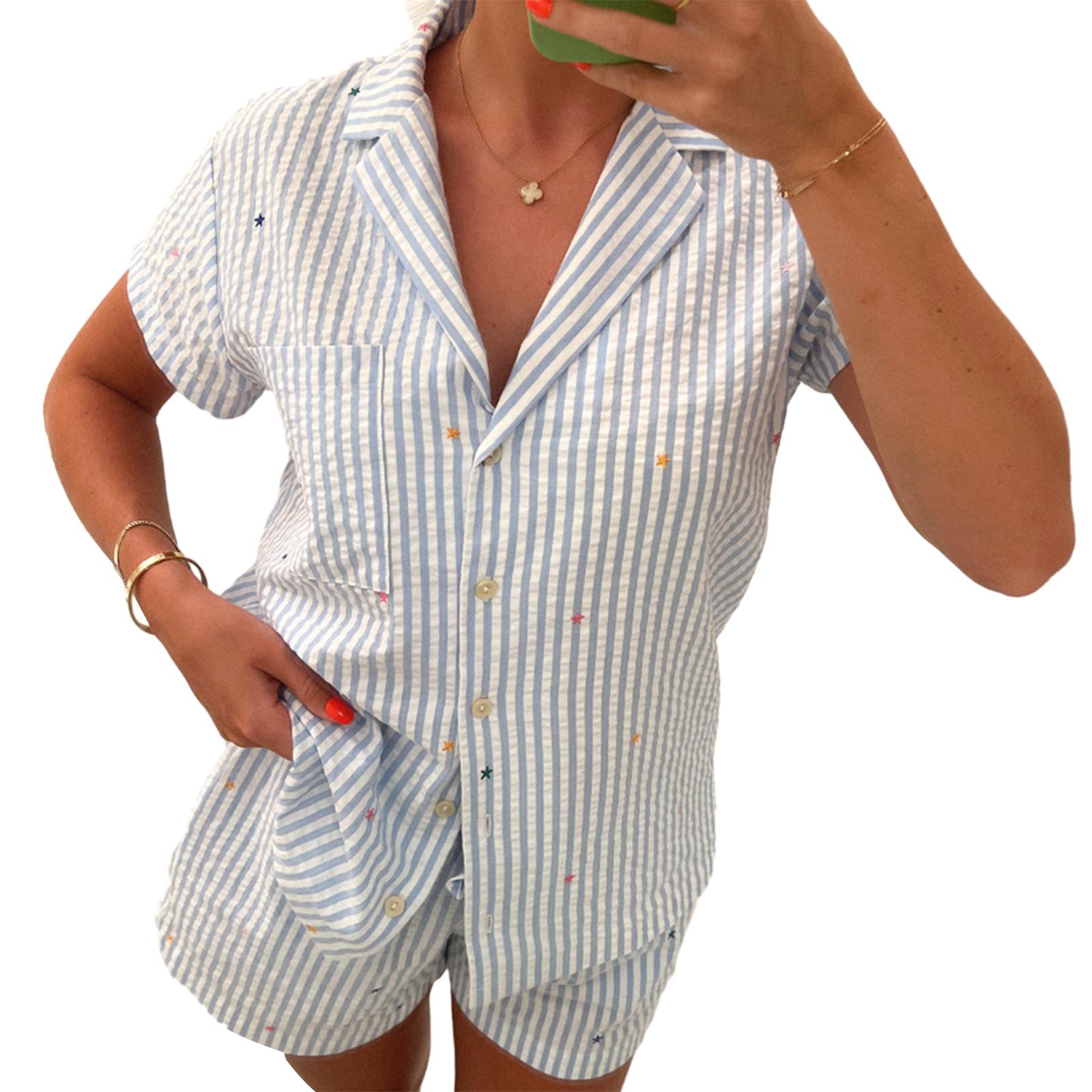 

Милые женские пижамные комплекты с цветочным принтом и рисунком кролика, короткая пижама, свободная домашняя одежда, одежда для сна, комплект из двух частей XL синий