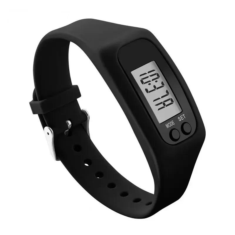 New Fitness LED electronic watch silicone electronic pedometer wristband watch for running multifunctional mileage calculation