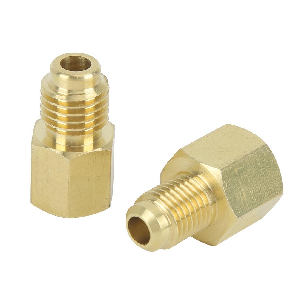 2Pcs 1 2ACME Brass Refrigeration Adapter Refrigerant Vacuum Pump Port Connector Accessory