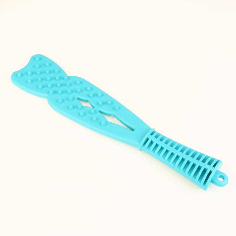 

1Pc Plastic Massage Pat With Non Slip Handle Elastic Durable Massage Acupoint Back Stick Pat Tool Mini Massager For Fitness синій