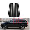 6PCS Glossy Black Pillar Posts Fit For Volvo XC90 2003-2010 2011 2012 2013 2014 Window Cover Door Side Trim Sticker Accessories