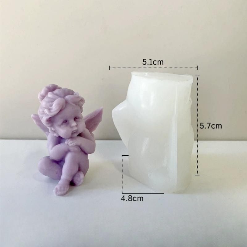 

Новая силиконовая форма для свечей с ароматом милого ангела, самодельная форма для свечей в виде крылатого ангела, форма для изготовления свечей из смолы