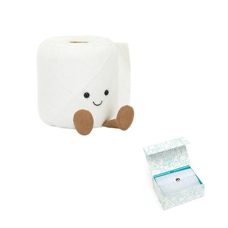 JELLYCAT Fun Items Series Toilet Paper Cute Doll Plush Doll 15cm High