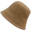 Soft And Wide Foldable Simple Australian Hair Bucket Hat Women'S Tide Warm Candy Color Wool Bucket Hat
