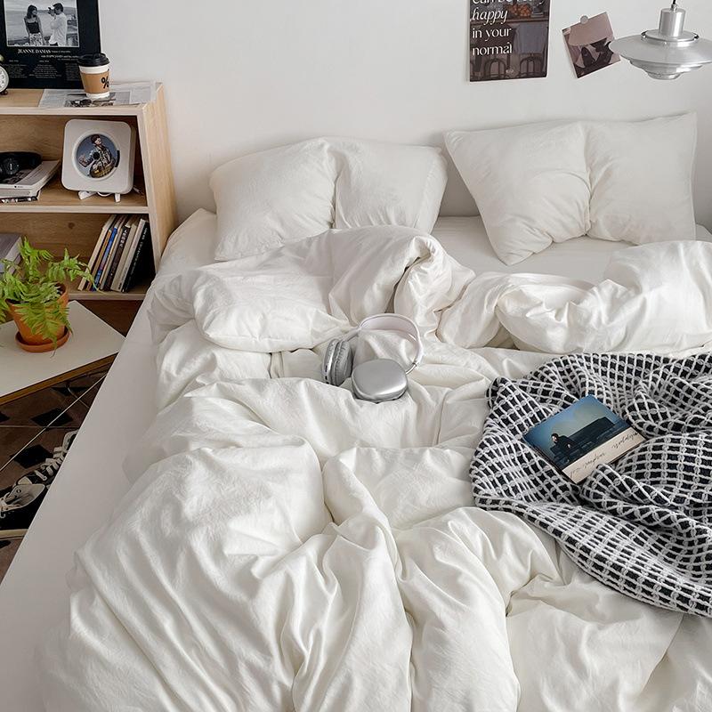 Class A Maternal And Infant Grade Colorable Bed Four-Piece Quilt Cover Student Bed Sheet House 3Pcs Set Factory