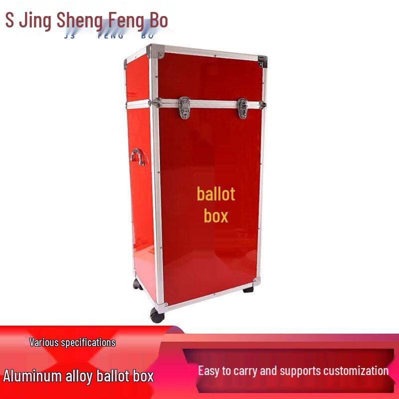 Aluminum Alloy Voting Ballot Box with Wheels and Lock