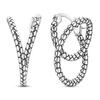 copper Serpentine Hoops Authentic Hoop Earring for Woman Bow Tie Zircon Earring Luxury Pendientes Fashion Jewellery