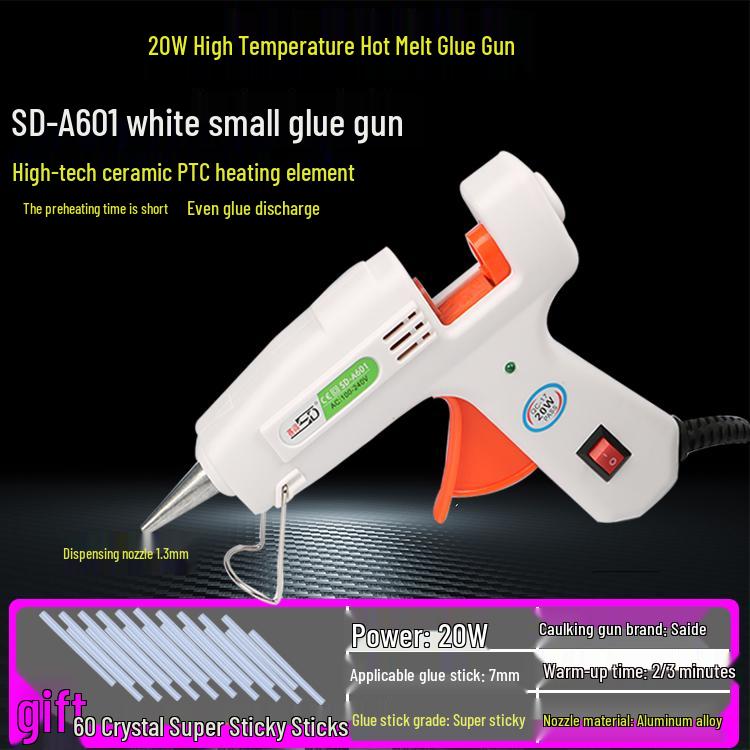 Household Small-Size Glue Gun with Temperature Control & 7-11mm Glue Sticks