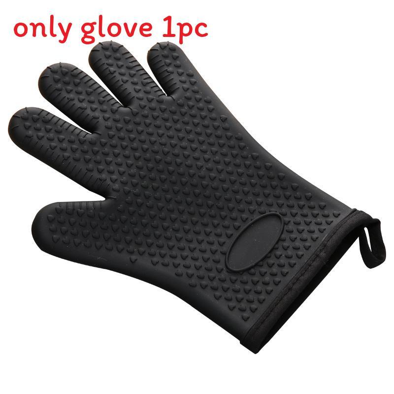 Guanti da forno in silicone con presa antiscivolo per la sicurezza in cucina, per cucinare e cuocere