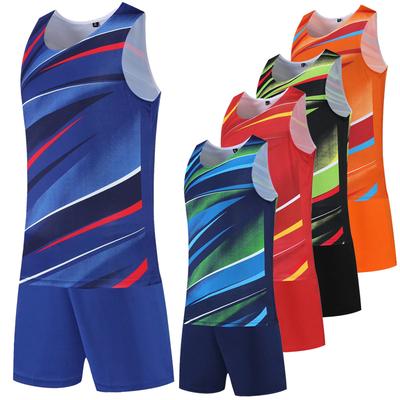 2026 New Running Sets for Men Women Sports Vest Marathon Running Sleeveless Sportswear Marathon Running Athletic Suit Clothes
