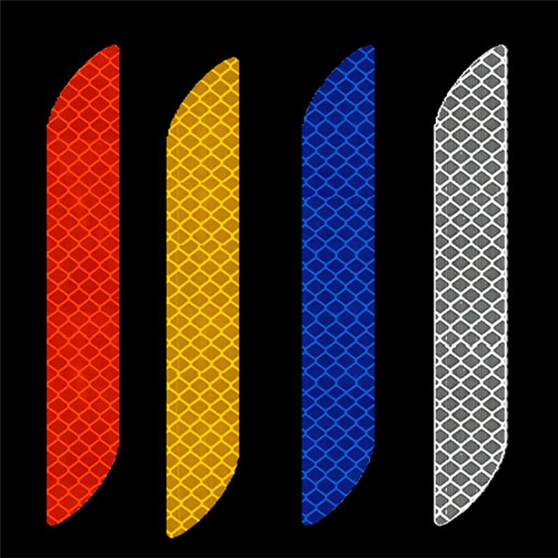 2PCS Universal Car Reflective Sticker Warning Safety Paster Water-Resistant Car Rear Bar Decorative Sticker for Safety
