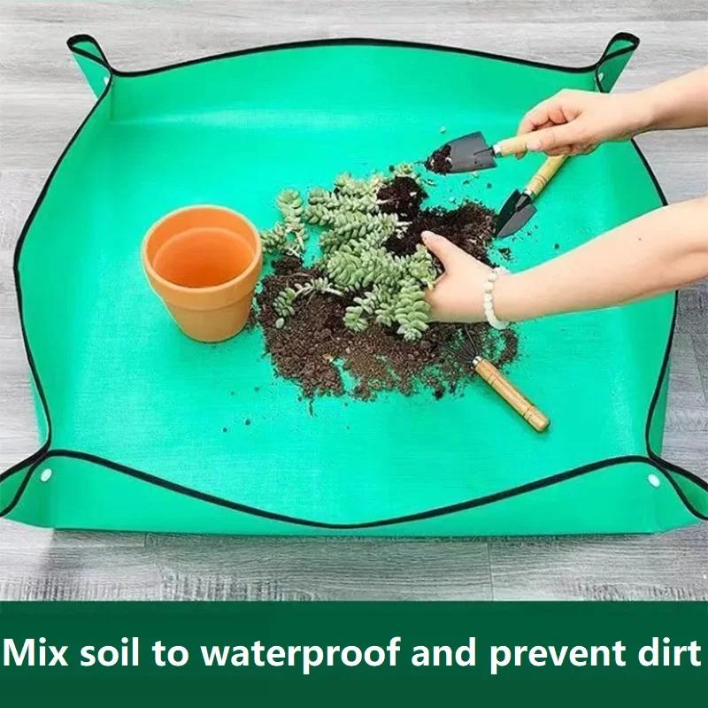 Foldable Gardening Potting Mat Waterproof PE Planting Pad for Succulent Transplanting Repotting Mat