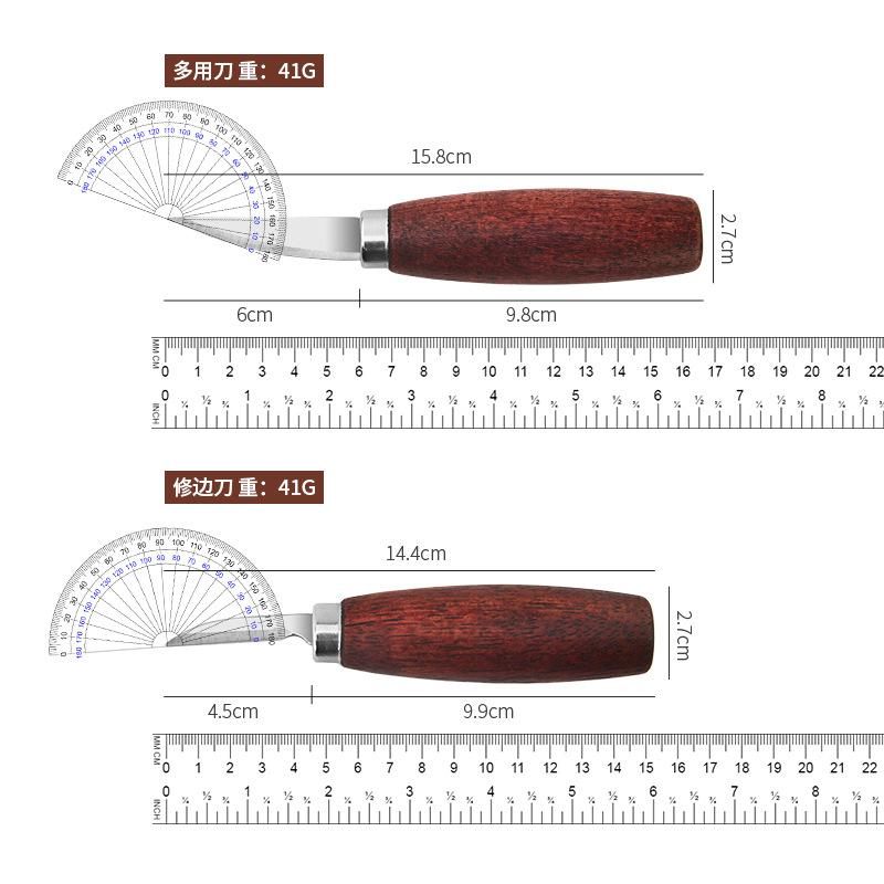 Ręcznie robiony nóż do rzeźbienia z drewnianą rączką Stal nierdzewna Nóż do przycinania do produkcji drewna DIY Rzeźbienie Segmentacja skóry Cięcie