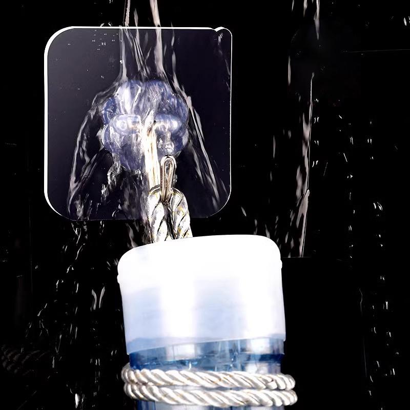 1 Stk Haken Transparent Stark Selbstklebend Tür Wandhänger Haken Saug Schwerlastregal Saugnapf Für Küche Badezimmer