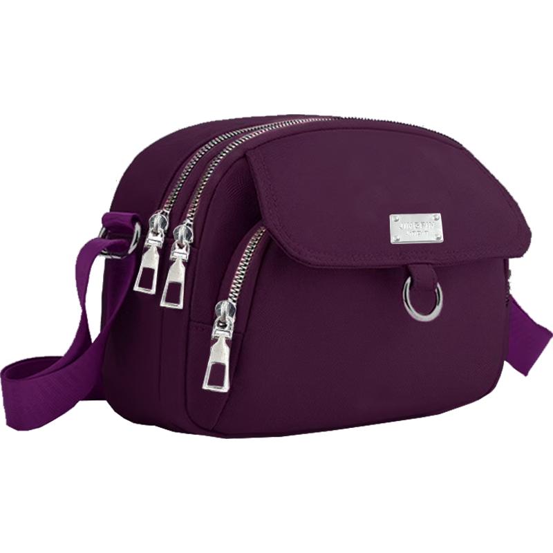 Everyday Versatile Nylon Sling Purse Trendy Adjustable Strap Multi-pocket Crossbody Bag for Women Casual Activities