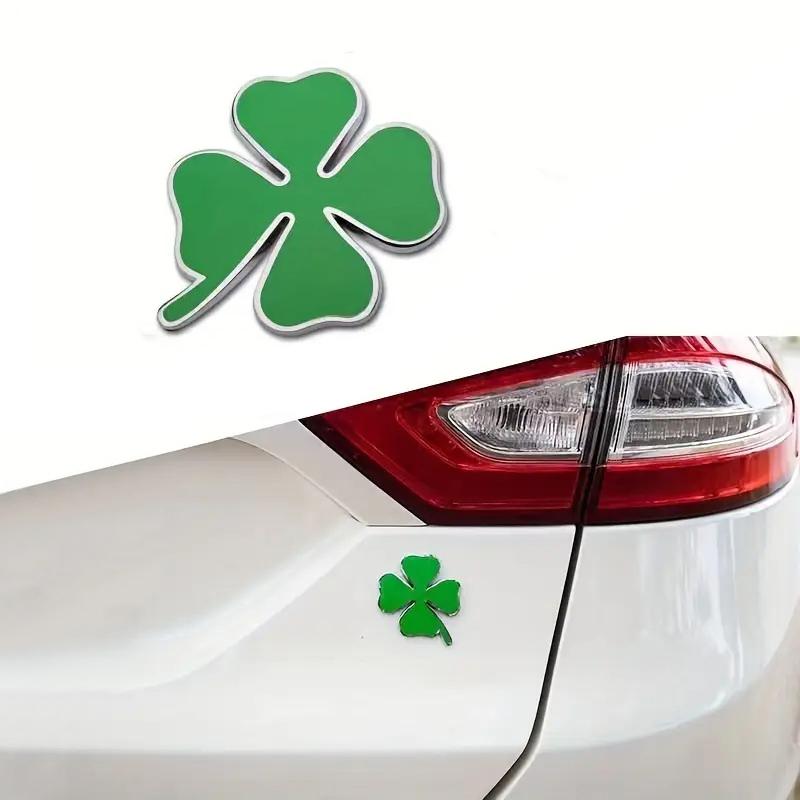 Universal Lucky Metal Car Emblem Side Marker Sticker Car 3D Four-Leaf Clover Sticker Body Side Label Scratch Cover Gift