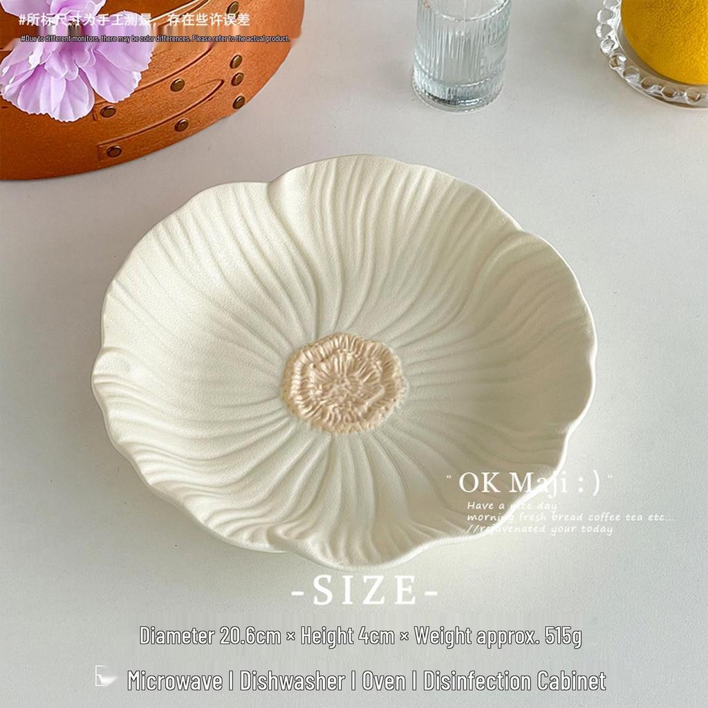Exquisite Ceramic Breakfast and Dessert Plate for Elegant Table Settings