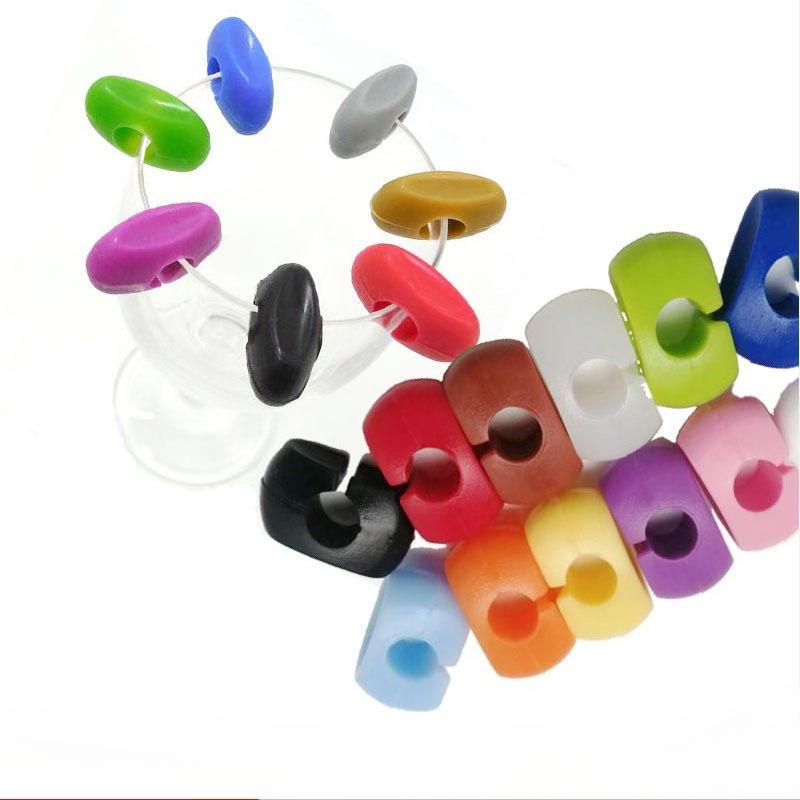 Wine Glass Markers Set of 12 Mini Silicone Drink Glass Tags Recognizer Cup Labels Signs for Party Bar 5