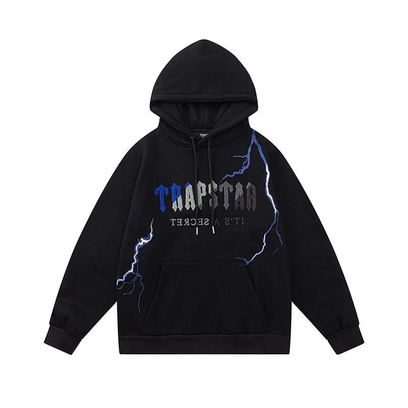 Mens Gradient Letter Tiger Head Embroidered Hoodie Jogger Set Streetwear Winter Outfit