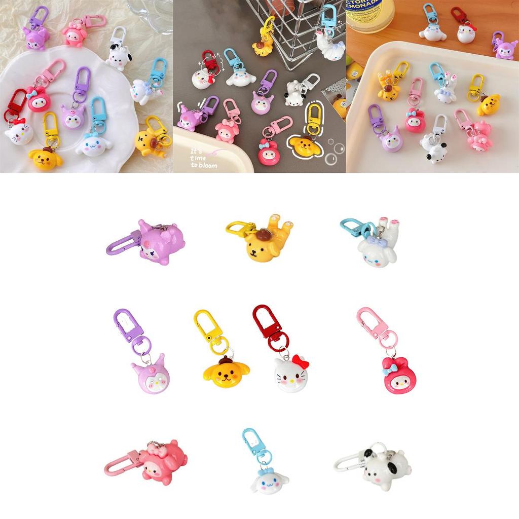 Cute Cartoon Round Face Keychain Pendant Japanese Sweet Girl Heart School Bag Accessory Best Friend Gift