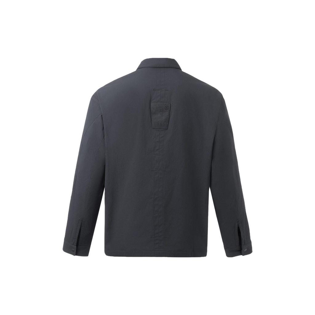 Li Ning X Jackie Chan Kung Fu Collection Jackets Men's Charcoal Black Crew Neck Moderate Other AFDT109-3