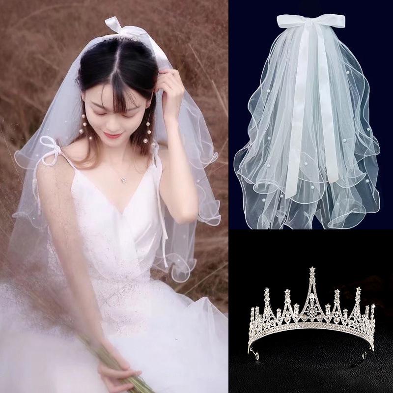 Feenwald Brautkopfschmuck Schleier Set - Perfekt für Hochzeit, Heiratsantrag oder standesamtliche Trauung.
