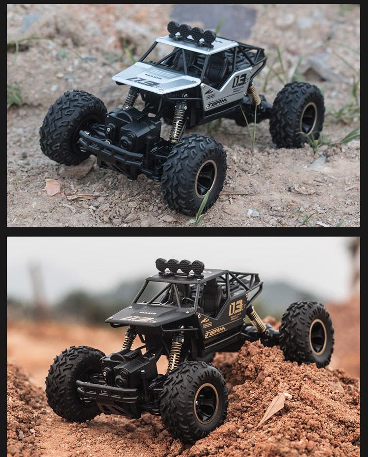 Large 4WD Remote Control Off-Road Drifting Car, Alloy High-Speed Climbing & Racing Toy for Boys