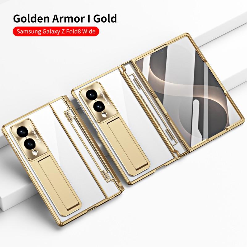 Galaxy Z Fold8 Ultra Protective Case With Full Coverage Electroplated Transparent Shell Integrated Kickstand