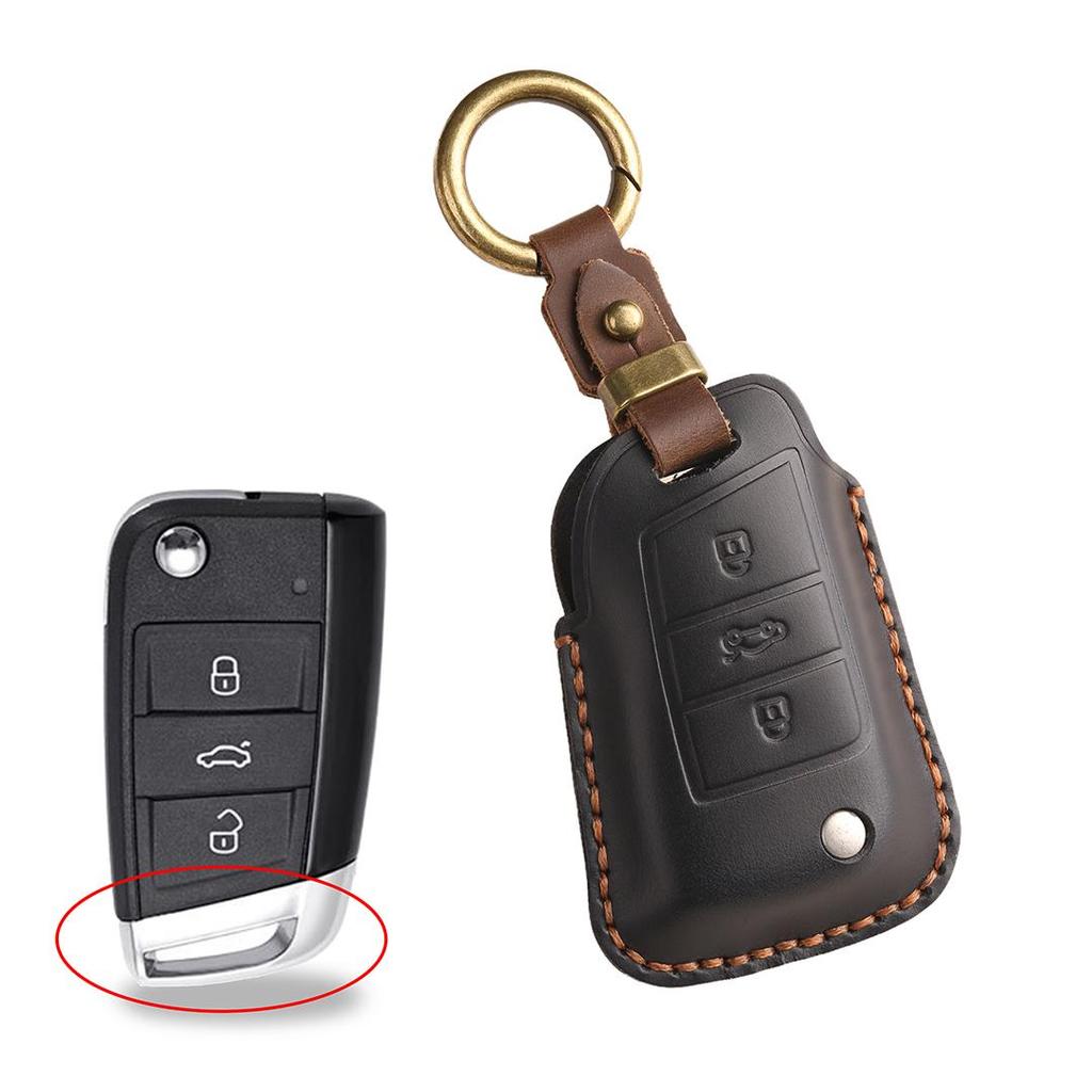 [Volkswagen2010-2020] Skoda Mingrui pro Xinrui Jingrui  Car Key Cover  Handmade Genuine Leather