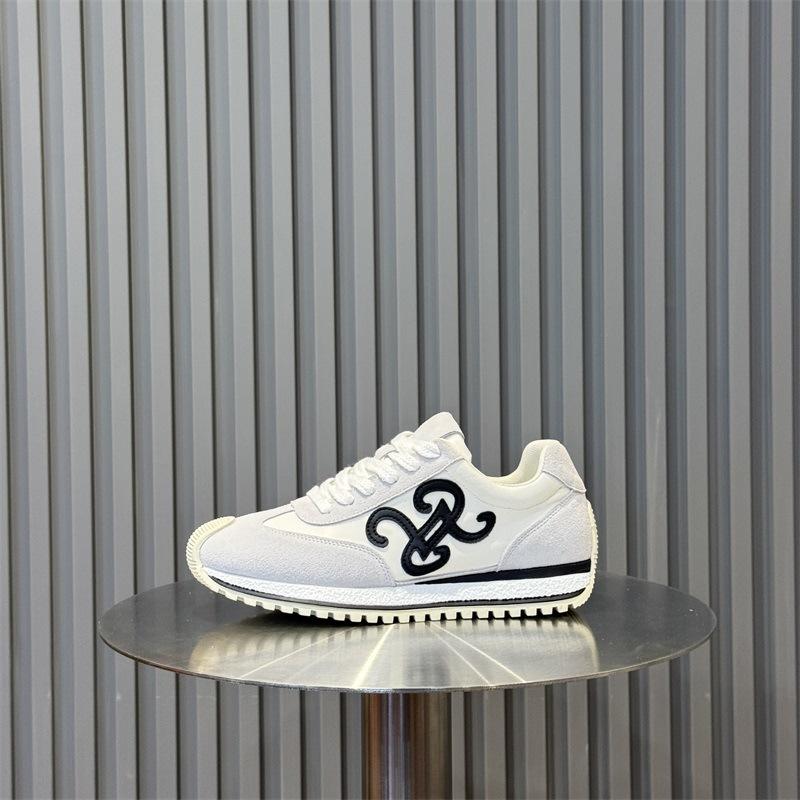 

Men s yellow sports and leisure shoes wear-resistant soft-soled trendy shoes men s retro white shoes 38 белый