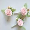Bohemian Wristlet Corsage Pink Wedding Corsage New Rose Flower Corsage  For Brides Groomsmen