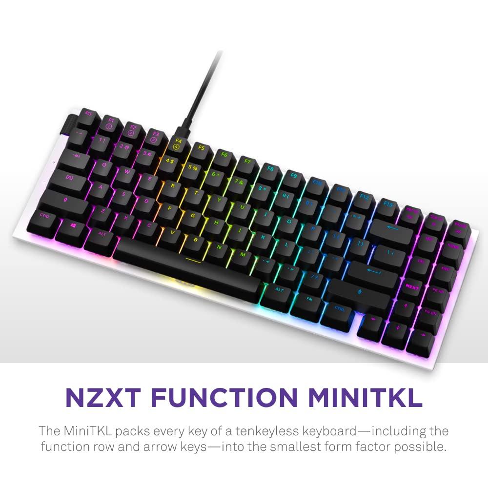 NZXT FUNCTION MINITKL USB Gaming Keyboard White KB594 KB-175US-WR