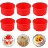 4Pcs 4 in Cupcake Mold Reusable Baking Pan Baking Tool Round Silicone Cake Pan  Pudding
