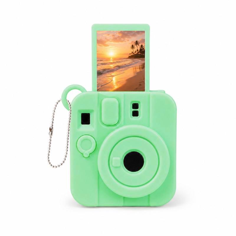 3D Printed Mini Instant Camera Keychain with Functional Photo Slot Fashion Bag Accessory for Wedding Party Favor Gifts