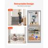 SucceBuy 55/71/110in Retractable Baby Gate 34in Tall Extends Wide Retractable Gate for Kids Pets Mesh Material Easy To Install