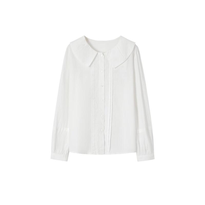 Elva Island Women s Cotton Long-Sleeve Lapel Shirt M
