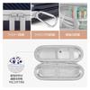 Electric Toothbrush Case, Black & Silver, 2-Color Set, Waterproof, Shockproof, with Mesh Pocket, Portable Travel Storage Bag, 22 x 9cm, Universal