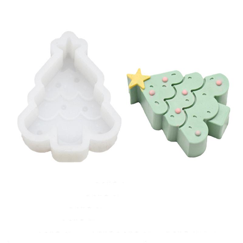 Christmas Tree Aromatherapy Candle Mold - Fragrant Gift Box Craft Tool